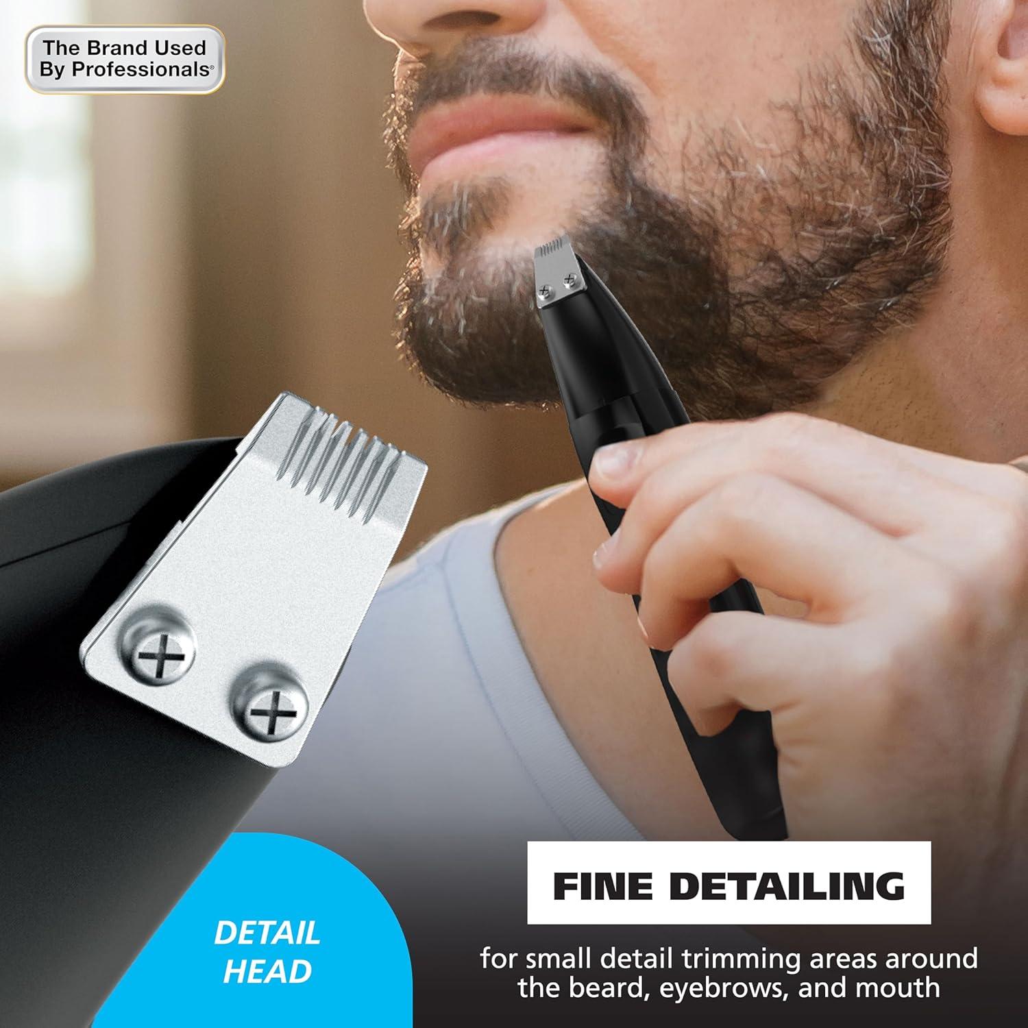imageWahl Pro Series Rechargeable Eyebrow Ear ampamp Nose Hair Trimmer for Men  Painless DualTech Eyebrow Trimmer ampamp Facial Hair Removal Device  Model 3025656Pro Series