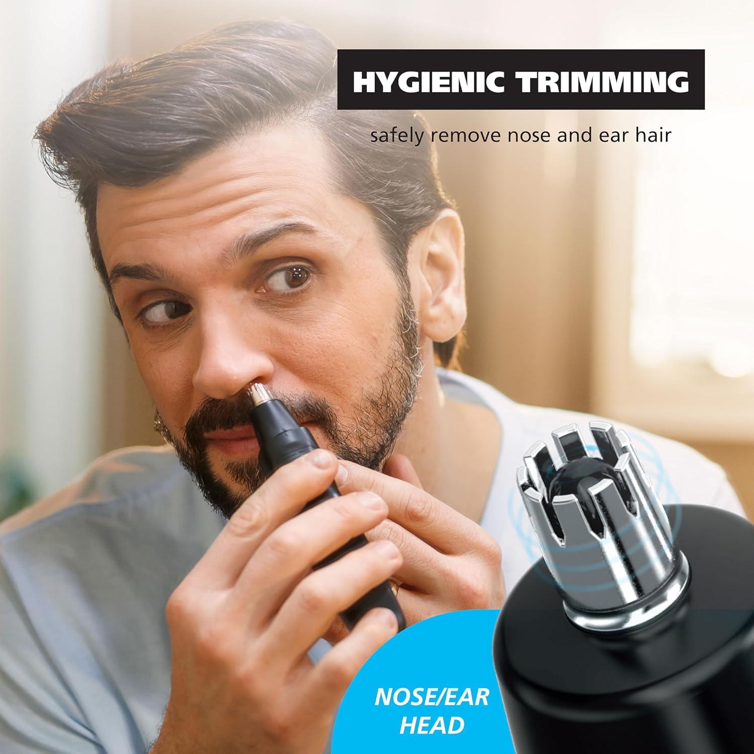 imageWahl Pro Series Rechargeable Eyebrow Ear ampamp Nose Hair Trimmer for Men  Painless DualTech Eyebrow Trimmer ampamp Facial Hair Removal Device  Model 3025656Pro Series