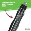 imageWahl Lighted Battery Nose Hair Trimmer for Men ampamp Women Painless Easy to See Nose Ear and Eyebrow Trimming with Built in Light Battery Included  Model 3023283BlackSilver