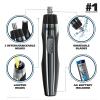 imageWahl Lighted Battery Nose Hair Trimmer for Men ampamp Women Painless Easy to See Nose Ear and Eyebrow Trimming with Built in Light Battery Included  Model 3023283BlackSilver