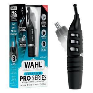 imageWahl DualTech Pro Series 2 in 1 Lithium Battery Dual Sided Eyebrow Trimmer and Nose Hair Trimmer for Men  Model 3025698