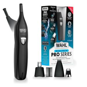 imageWahl Pro Series Rechargeable Eyebrow Ear ampamp Nose Hair Trimmer for Men  Painless DualTech Eyebrow Trimmer ampamp Facial Hair Removal Device  Model 3025656Pro Series