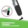 imageWahl Groomsman Rechargeable Beard Trimmer kit for Mustaches Nose Hair and Light Detailing and Grooming with Bonus WetDry Battery Nose Trimmer  Model 5622vSilver