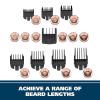 imageWahl Groomsman Rechargeable Beard Trimmer kit for Mustaches Nose Hair and Light Detailing and Grooming with Bonus WetDry Battery Nose Trimmer  Model 5622vSilver