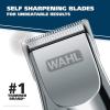 imageWahl Groomsman Rechargeable Beard Trimmer kit for Mustaches Nose Hair and Light Detailing and Grooming with Bonus WetDry Battery Nose Trimmer  Model 5622vSilver