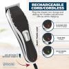 imageWahl Clipper 2in1 Shaver and Hair Clipper LithiumIon Rechargeable Cord Cordless Hair Clipper and Shaver Combo Kit  Model 79568