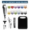 imageWahl Home Haircutting Corded Clipper Kit with Adjustable Taper Lever and 10 Color Coded Guards for Easy Clipping ampamp Trimming  Model 79722