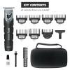 imageWahl Pro Series Forever Blade Stainless Steel Cordless Rechargeable Beard Trimmer for Men with No Slip Grip ampamp USB Charge Made in The USA  Model 3026017