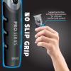 imageWahl Pro Series Forever Blade Stainless Steel Cordless Rechargeable Beard Trimmer for Men with No Slip Grip ampamp USB Charge Made in The USA  Model 3026017
