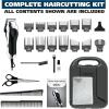 imageWahl USA Chrome Pro Corded Clipper Complete Haircutting Kit for Men  Powerful Total Hair Clipping Beard Trimming ampamp Grooming  Model 3024635Silver