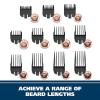 imageWahl USA Lithium Ion Total Beard Trimmer for Men with 11 Guide Combs for Easy Trimming Detailing ampamp Grooming  Model 9888
