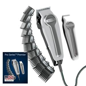 imageWahl USA Pro Series Premium Combo Corded Clipper and Cordless Trimmer Kit for Hair Clipping ampamp Beard Trimming with Barbers Shears  Model 79804