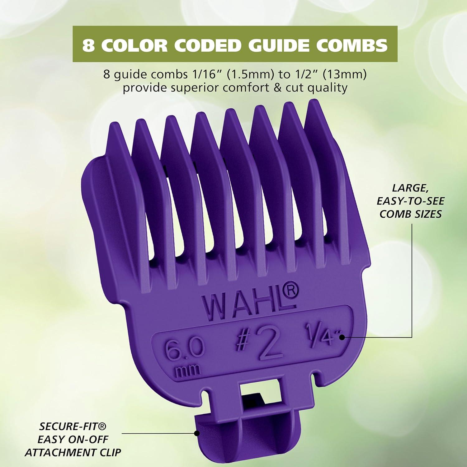 imageWahl Color Pro All in One Rechargeable Cordless Color Coded Beard Trimmer with Detail Eyebrow Trimmer and Rotary Nose Hair Trimmer for Men Model 3025945