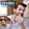 imageWahl Beard Trimmer for Men  Battery Operated Facial Hair Grooming Set for Mustaches Beard Neckline Light Detailing and Grooming with Bonus Battery Nose ampamp Ear Hair Trimmer  Model 553742010 Piece Set