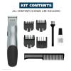 imageWahl Groomsman Battery Operated Mens Beard Trimmer for Hair Nose Hair and Mustache Grooming Kit PrecisionGround Blades 14 Different Trimming Lengths  Model 5621VSilver