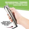 imageWahl USA Stainless Steel LithiumIon Cordless Beard Trimmer for Men  Rechargeable All in One Mens Beard Trimmer with Rotary Ear ampamp Nose Trimmer ampamp Detail Trimmer  Model 9818A