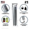 imageWahl USA Stainless Steel LithiumIon Cordless Beard Trimmer for Men  Rechargeable All in One Mens Beard Trimmer with Rotary Ear ampamp Nose Trimmer ampamp Detail Trimmer  Model 9818A